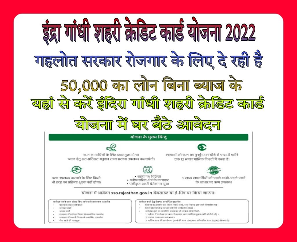 Indra Gandhi Shahri Credit Card Scheme 2022