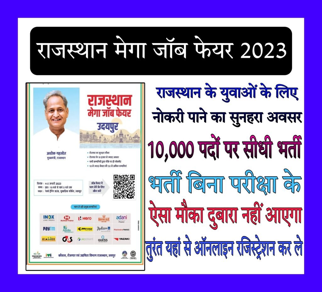 Rajasthan New Mega Job Fair 2023